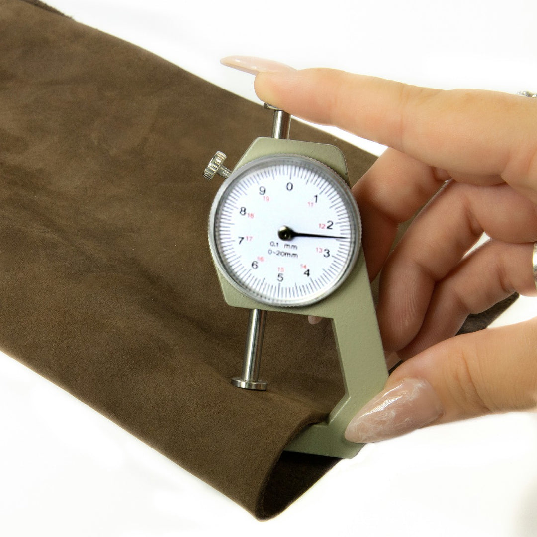 Genuine Leather Tooling and Crafting Sheets | Heavy Duty Full Grain Cowhide (2.5mm) | Nubuck Brown - FabricLA.com