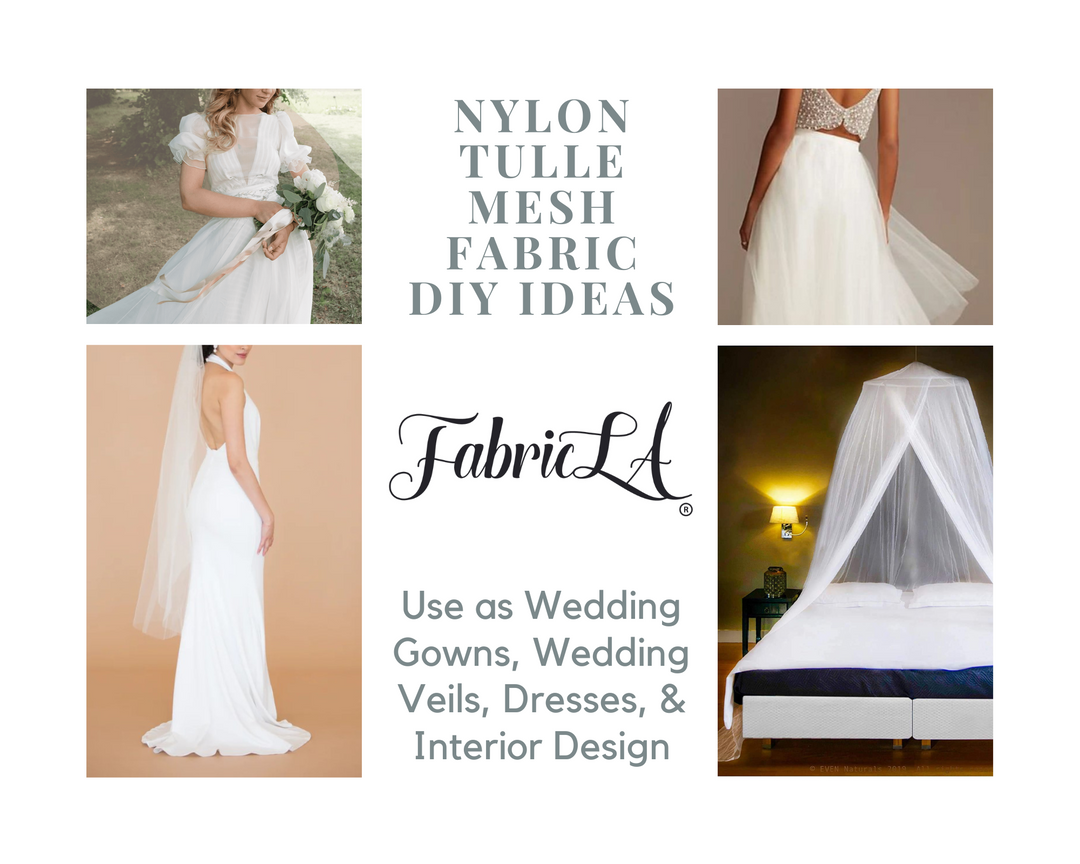 FabricLA Bridal Wedding Tulle Fabric 108" Wide 50 Yard Bolt - Ivory - FabricLA.com
