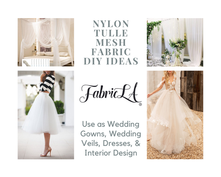 FabricLA Bridal Wedding Tulle Fabric 108" Wide 50 Yard Bolt - Snow White - FabricLA.com