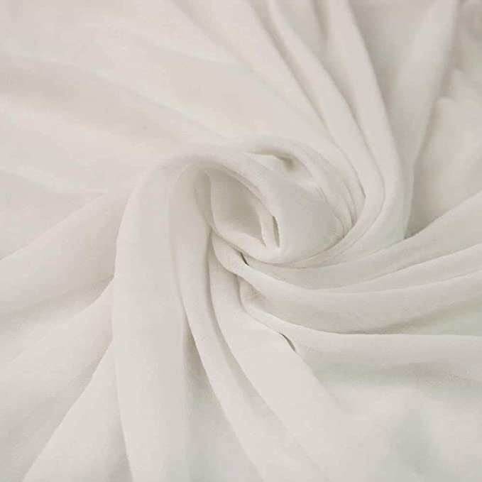 FabricLA Hi Multi Chiffon Fabric | Off White - FabricLA.com