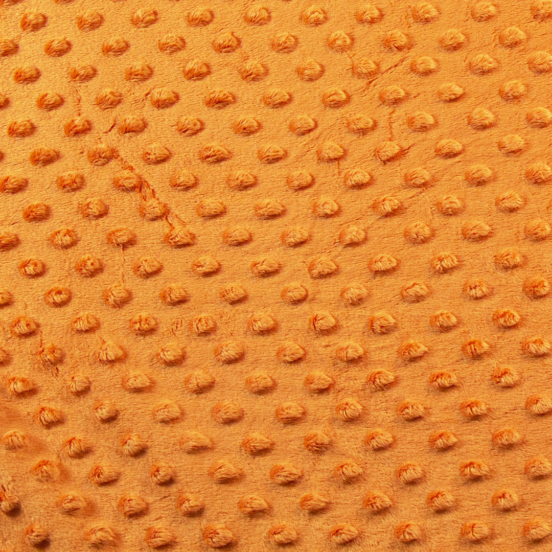 FabricLA Minky Dimple Dots Fabric | Orange - FabricLA.com