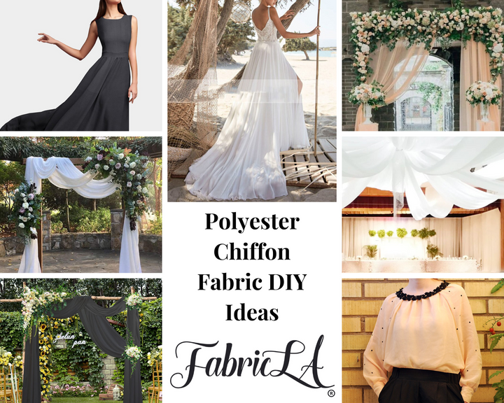 FabricLA Hi Multi Chiffon Fabric | Off White - FabricLA.com