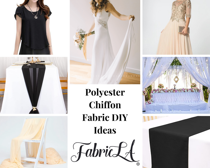 FabricLA Hi Multi Chiffon Fabric | Black - FabricLA.com