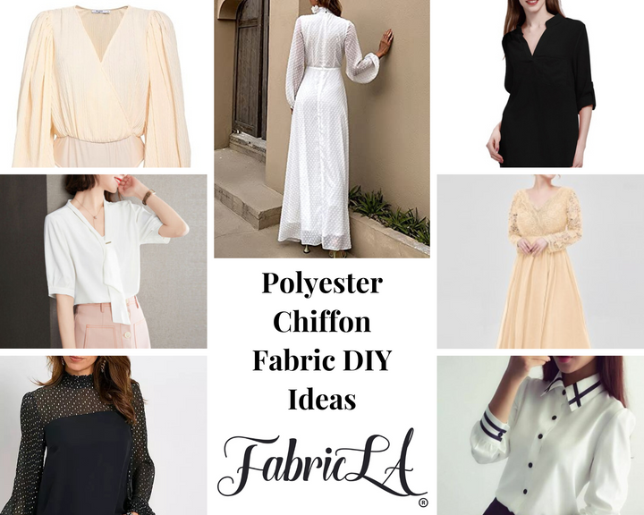 FabricLA Hi Multi Chiffon Fabric | Ivory - FabricLA.com