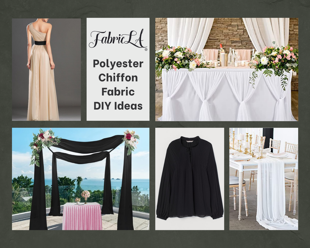 FabricLA Hi Multi Chiffon Fabric | Off White - FabricLA.com