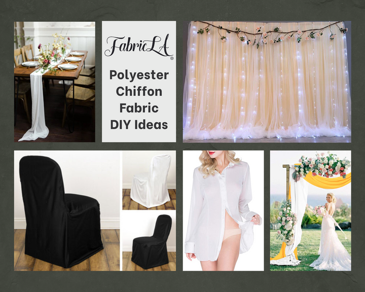 FabricLA Hi Multi Chiffon Fabric | Taupe - FabricLA.com