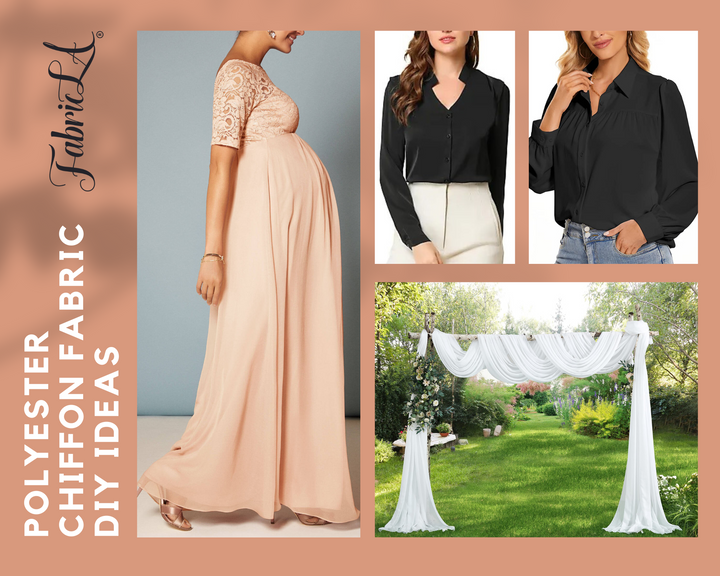 FabricLA Hi Multi Chiffon Fabric | Off White - FabricLA.com