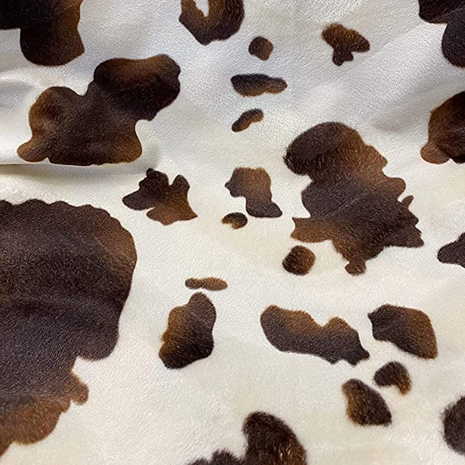 FabricLA Velboa S-Wave Short Pile Faux Print Fabric Material by The Yard | Pony - FabricLA.com