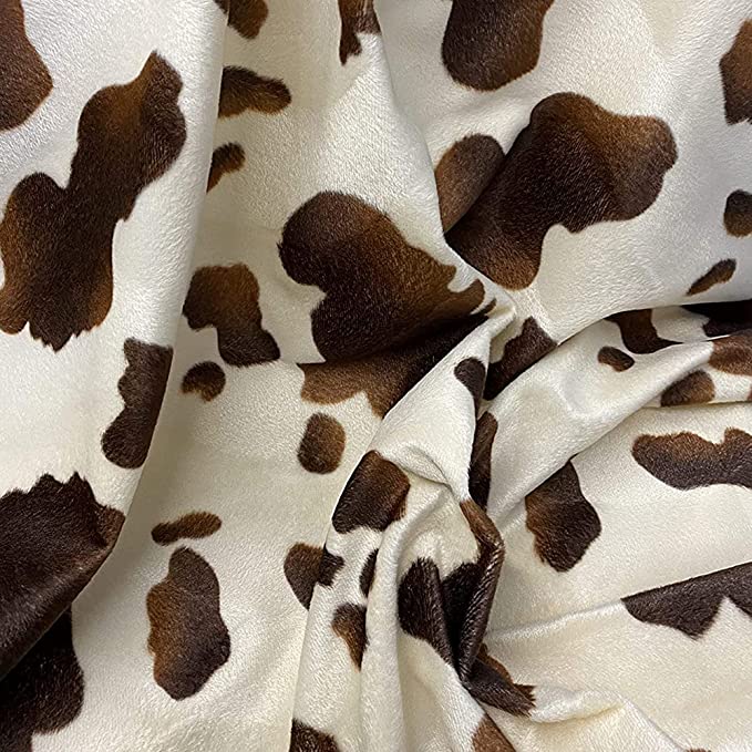 FabricLA Velboa S-Wave Short Pile Faux Print Fabric Material by The Yard | Pony - FabricLA.com