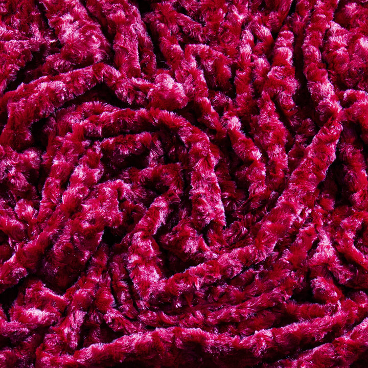 Luxe Minky Rosebud Fabric - Red - FabricLA.com