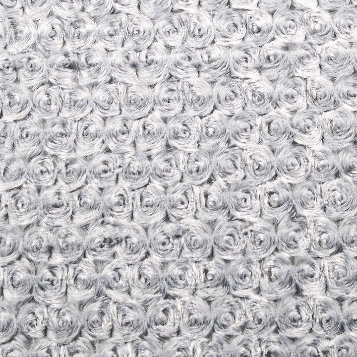 FabricLA Minky Rose Cuddle Fabric | Silver - FabricLA.com