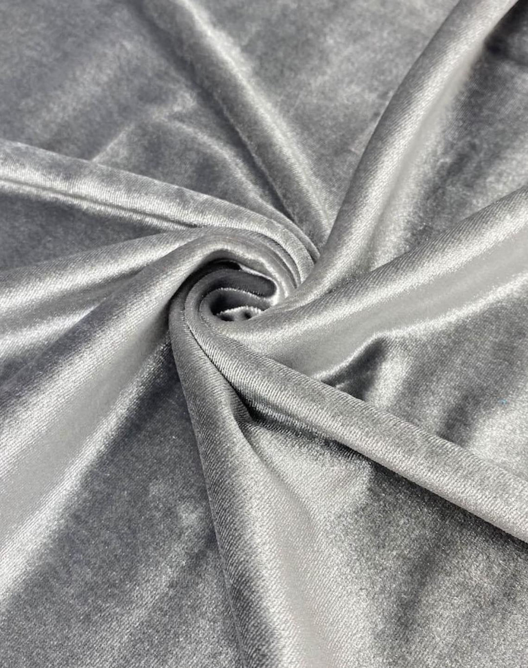 FabricLA | Stretch Velvet Fabric | 90% Polyester 10% Spandex | Silver Grey - FabricLA.com