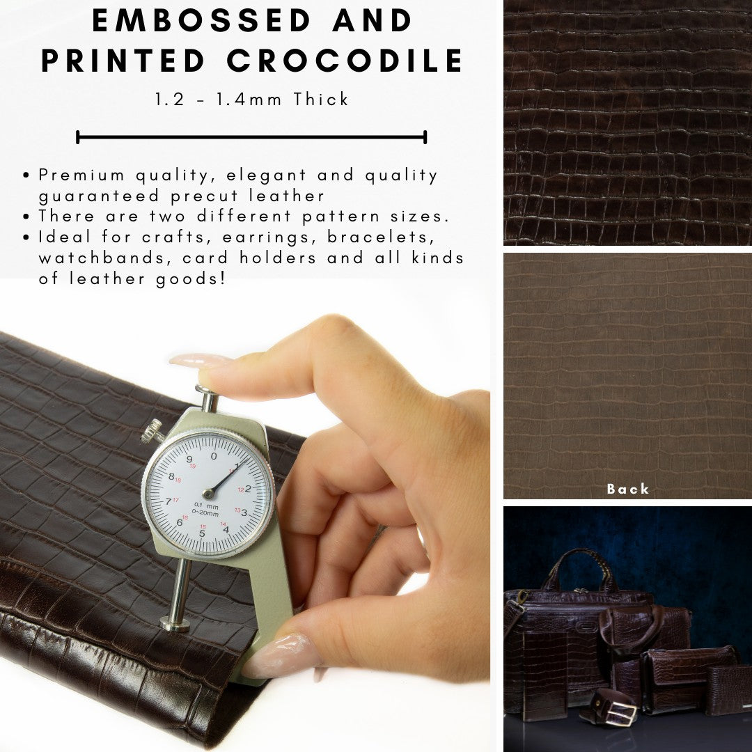 Genuine Leather Tooling and Crafting Sheets | Heavy Duty Full Grain Cowhide (1.2-1.4mm) | Tampa Dk. Brown - FabricLA.com