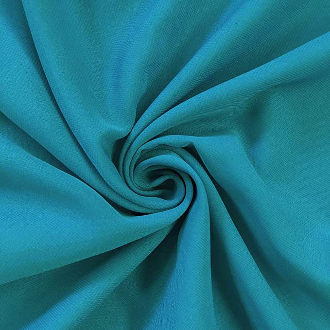 FabricLA Hi Multi Chiffon Fabric | Teal - FabricLA.com