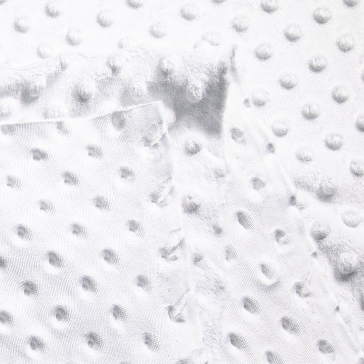 FabricLA Minky Dimple Dots Fabric | White - FabricLA.com