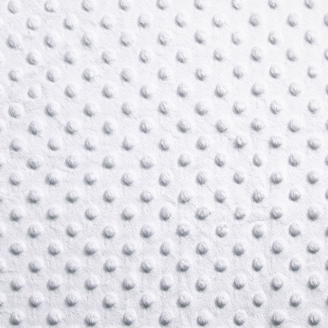 FabricLA Minky Dimple Dots Fabric | White - FabricLA.com