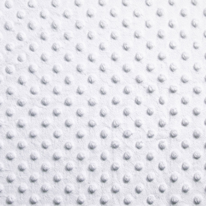 FabricLA Minky Dimple Dots Fabric | White - FabricLA.com
