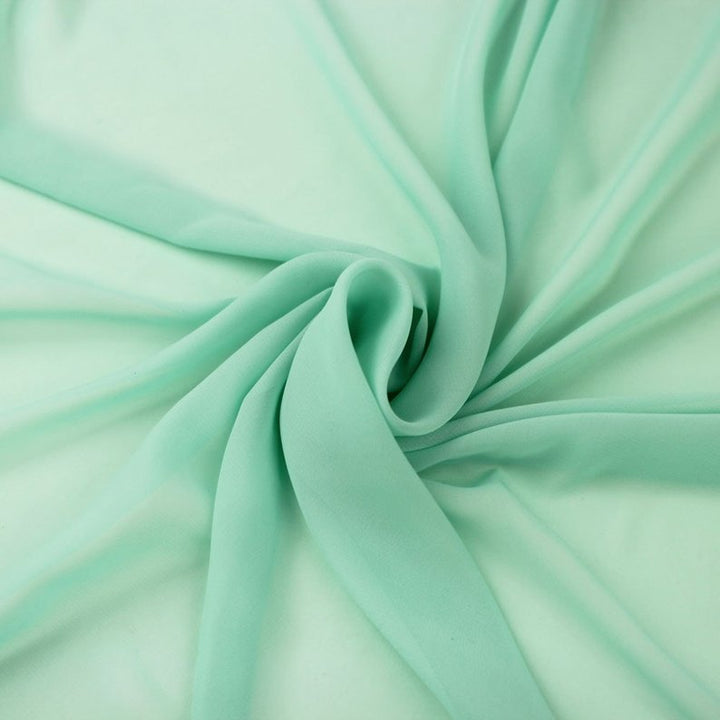 FabricLA Hi Multi Chiffon Fabric | Mint - FabricLA.com