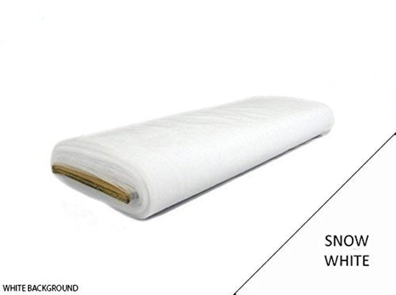 FabricLA Bridal Wedding Tulle Fabric 108" Wide 50 Yard Bolt - Snow White - FabricLA.com