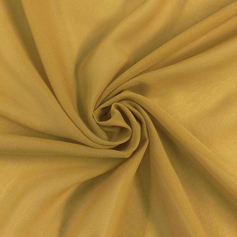 FabricLA Hi Multi Chiffon Fabric | Gold - FabricLA.com