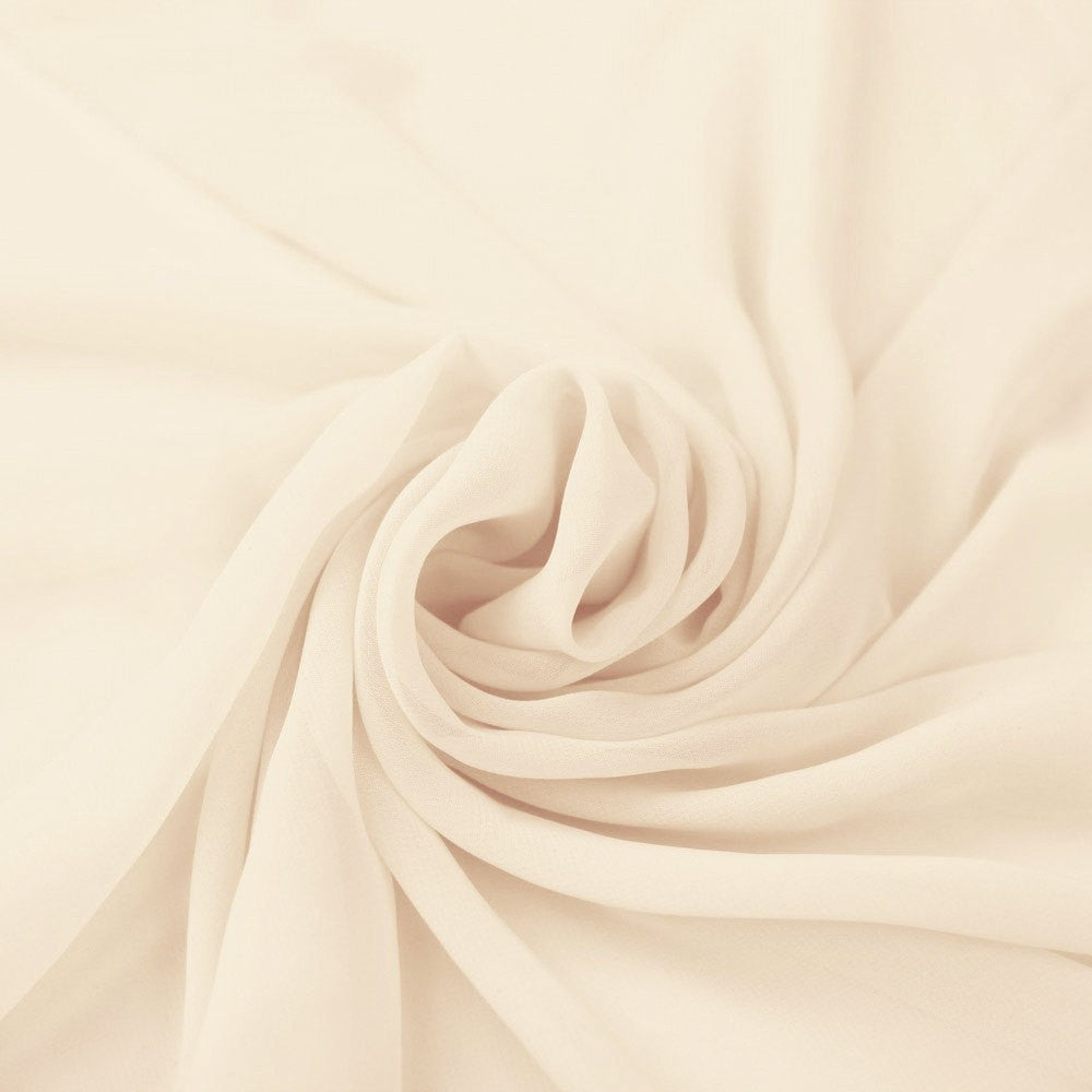 FabricLA Hi Multi Chiffon Fabric | Ivory - FabricLA.com