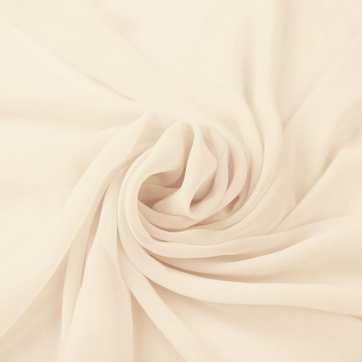 FabricLA Hi Multi Chiffon Fabric | Ivory - FabricLA.com