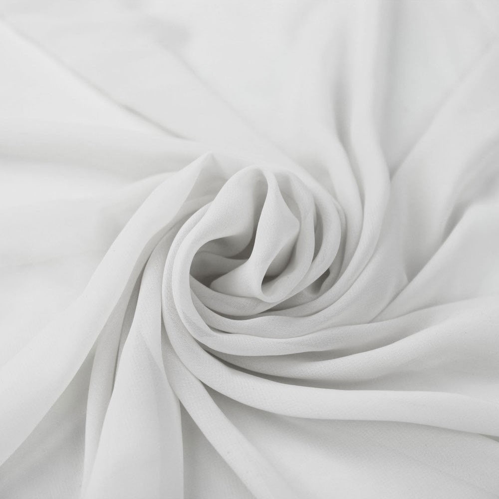 FabricLA Hi Multi Chiffon Fabric | White - FabricLA.com