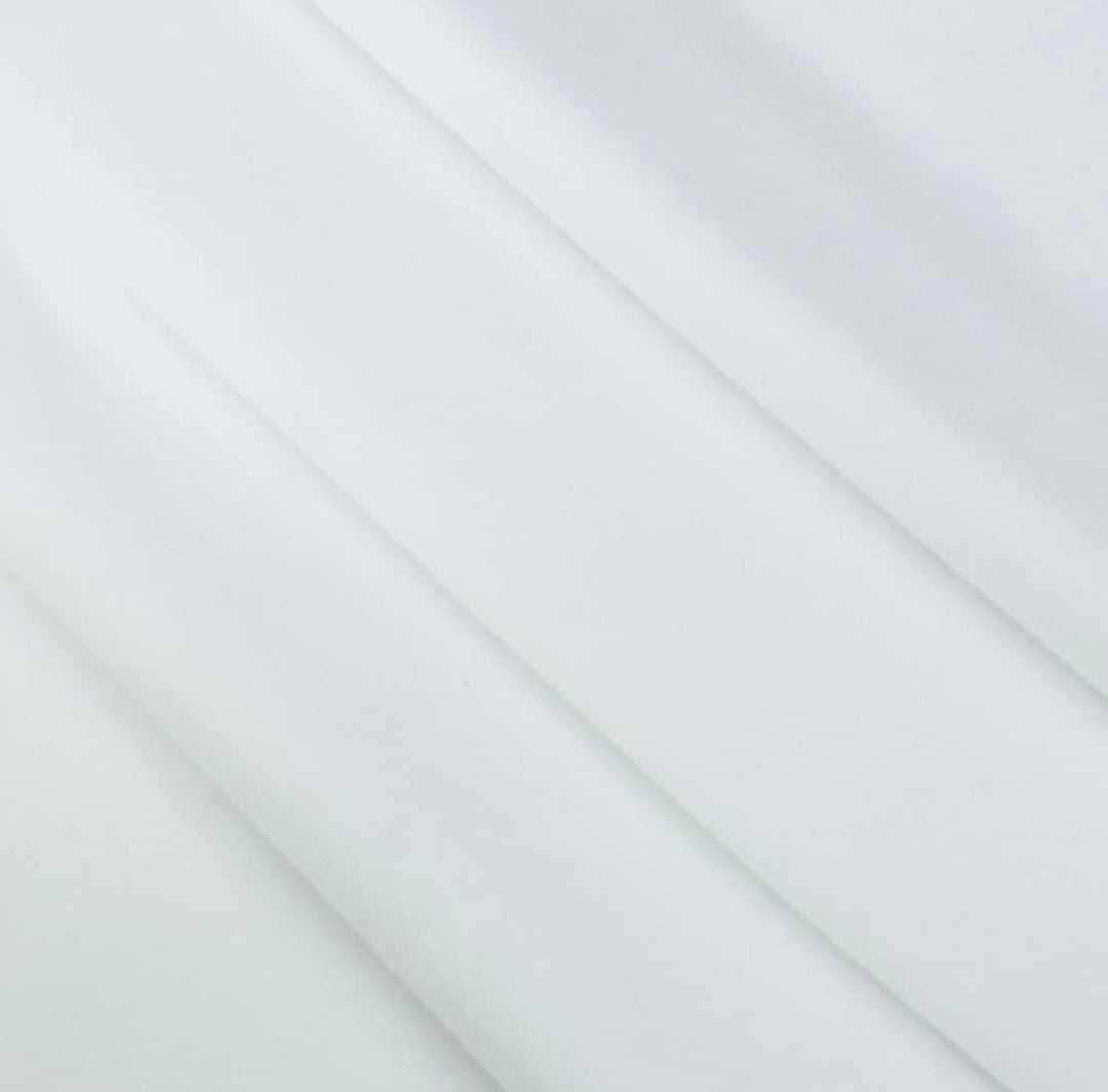 White Sweatshirt Fleece Fabric 70" Wide - Cotton Polyester Blend | FabricLA - FabricLA.com