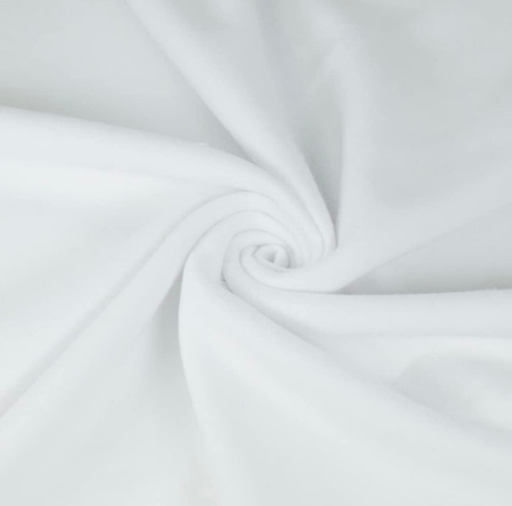 White Sweatshirt Fleece Fabric 70" Wide - Cotton Polyester Blend | FabricLA - FabricLA.com