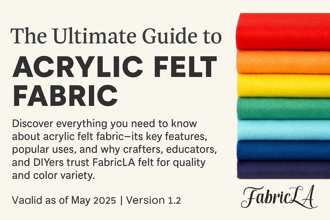 Acrylic felt fabric in various vibrant colors displayed in layered sheets, representing its versatility and use in crafts, DIY projects, and decor.