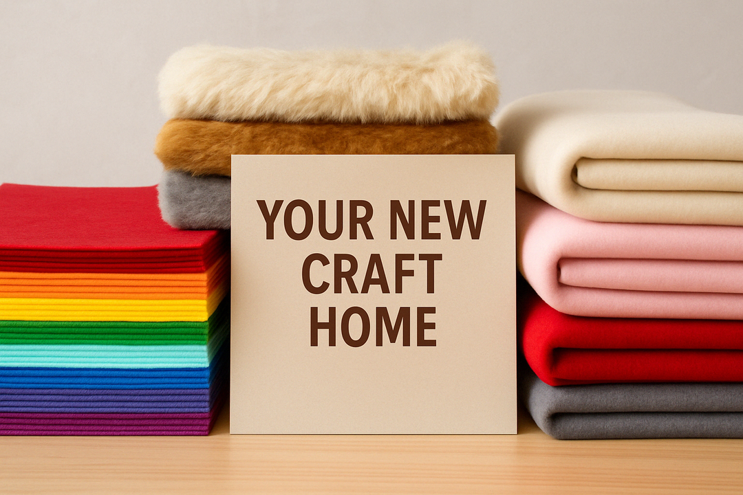 Craft supplies neatly arranged as Joann Fabric alternatives