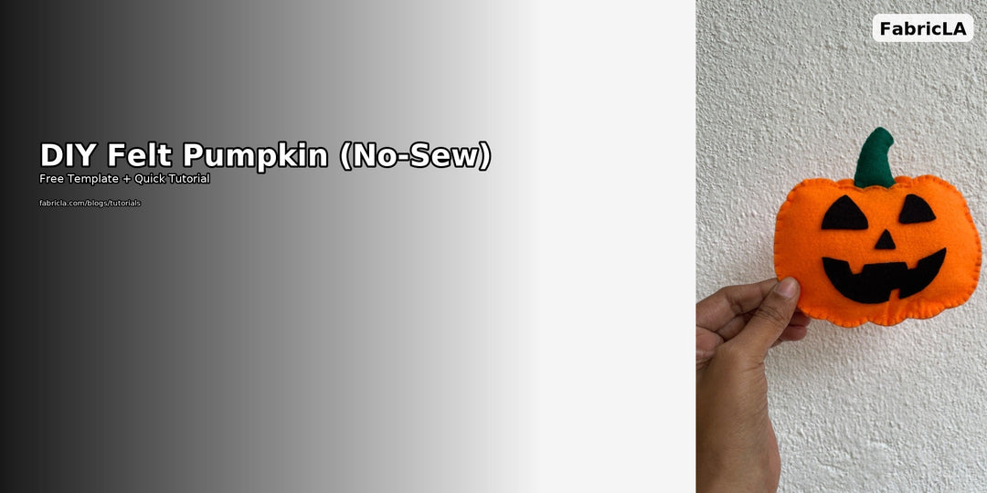 DIY Felt Pumpkin (No-Sew Option) 🎃