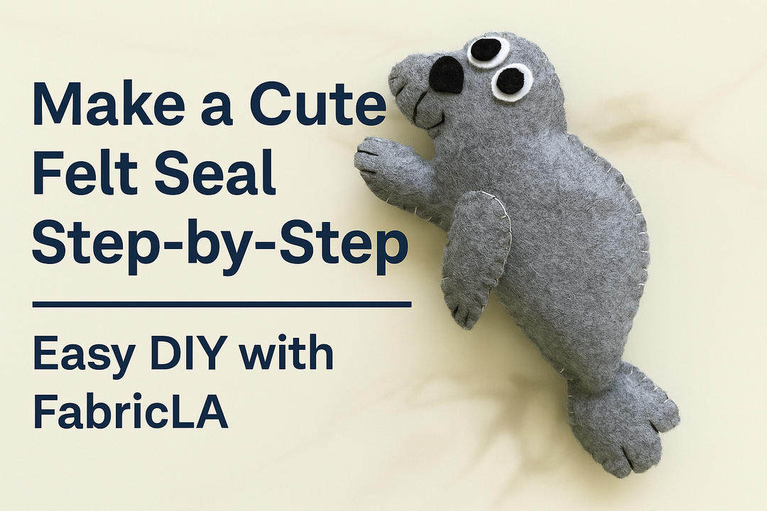 Make a Cute Felt Seal Step-by-Step 🩵 | Easy DIY with FabricLA