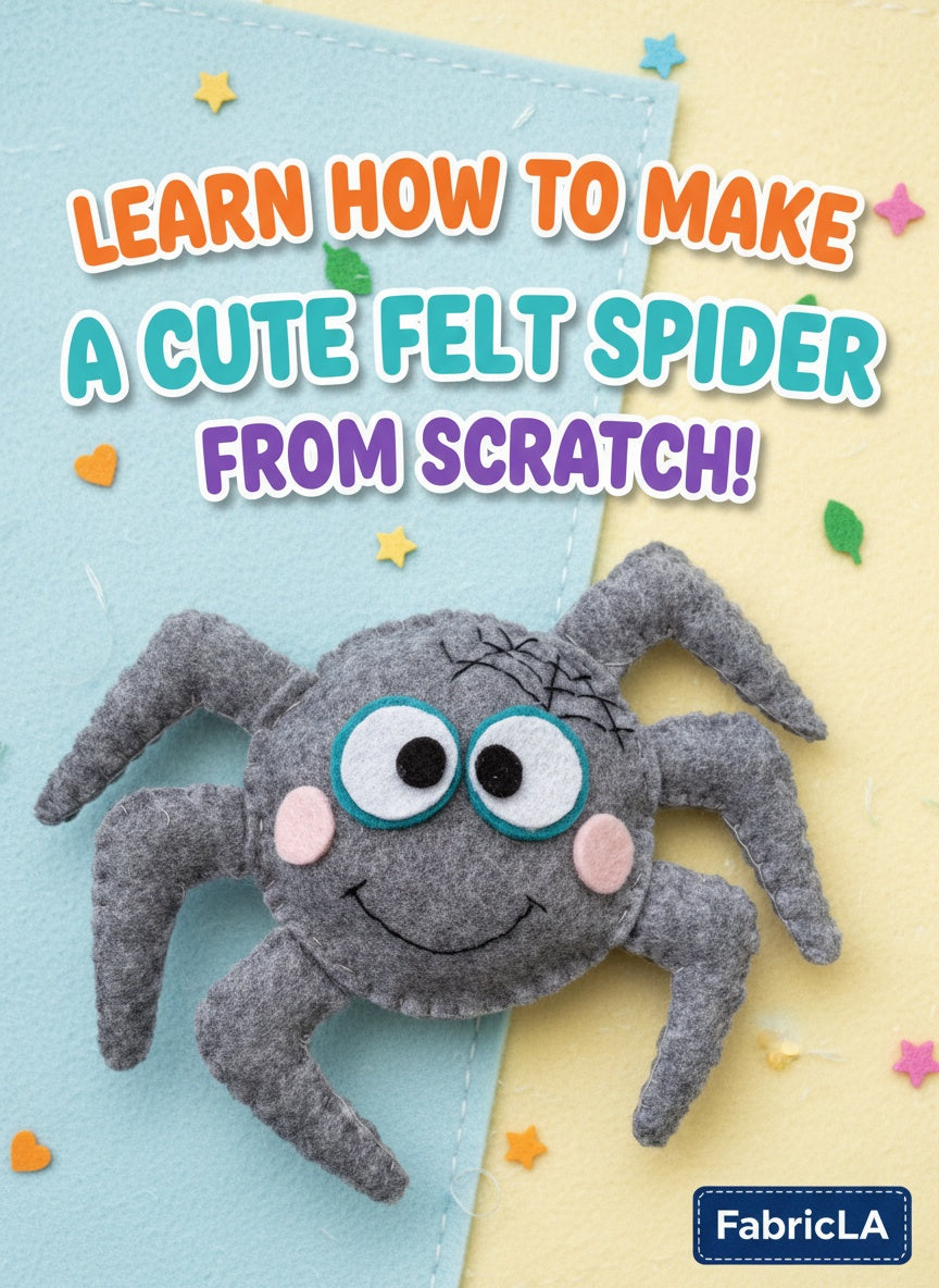 🕷️ Learn How to Make a Cute Felt Spider from Scratch – Easy DIY Felt Craft