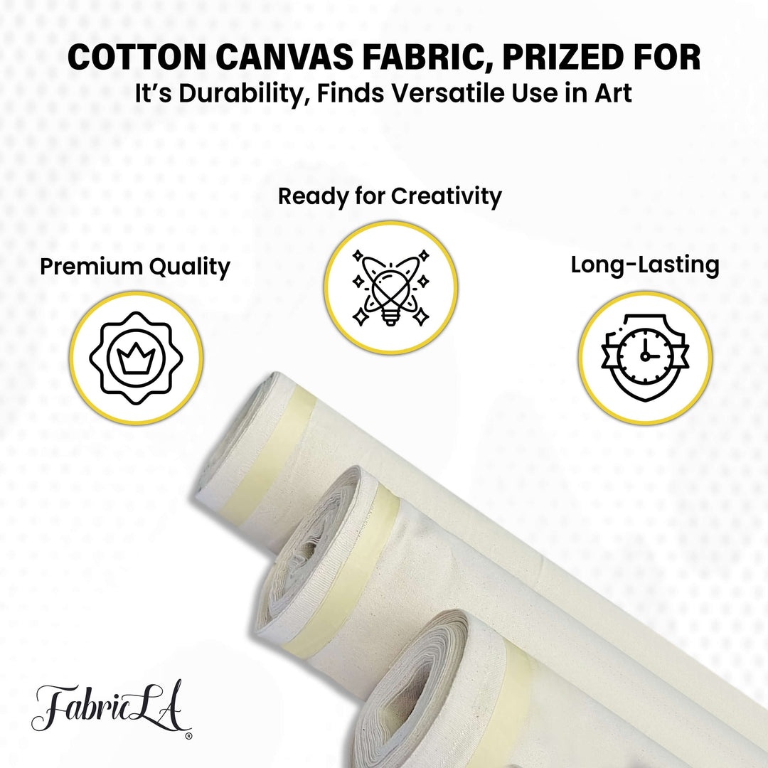 Cotton duck canvas rolls showcasing premium quality, durability, and versatility for various art projects.