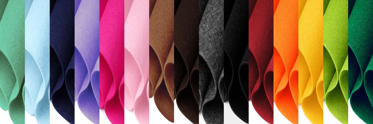 12x12 acrylic felt sheets in 40+ colors