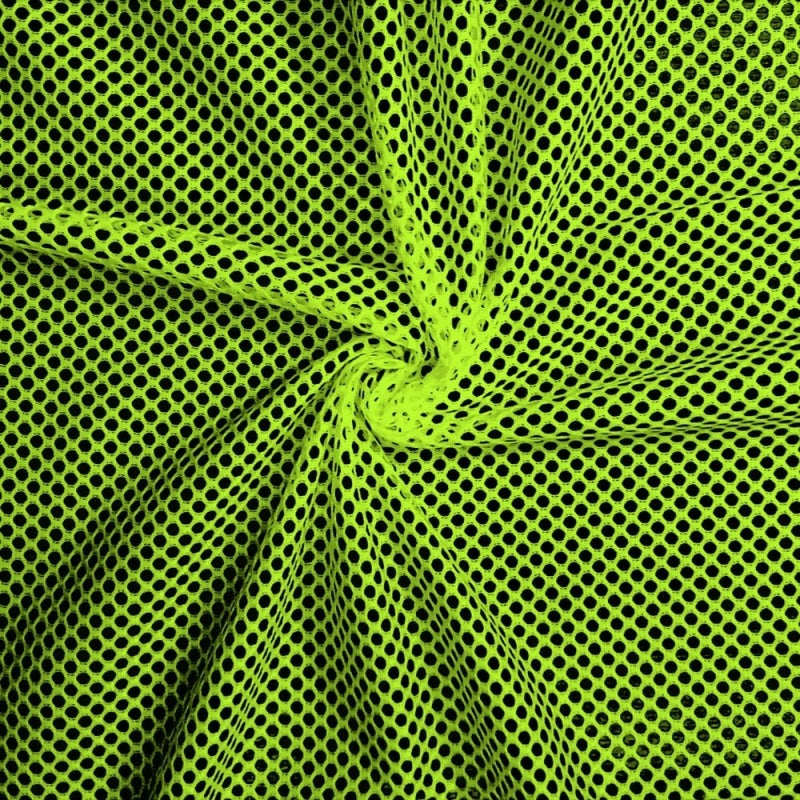 Athletic King Mesh fabric in Neon Yellow, sold by the yard