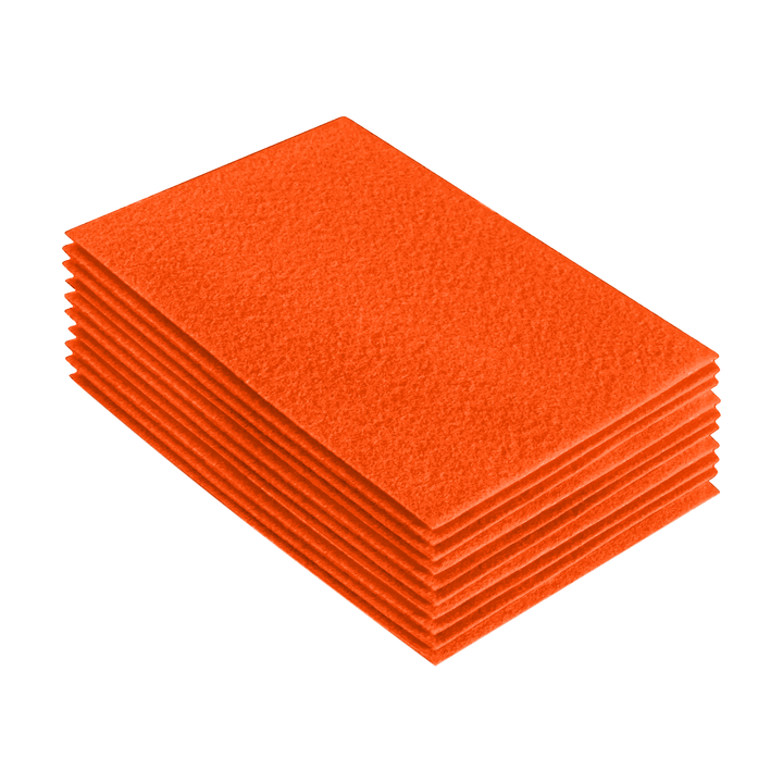 Acrylic Felt 9"X12" Sheet Packs | Light Orange - FabricLA.com