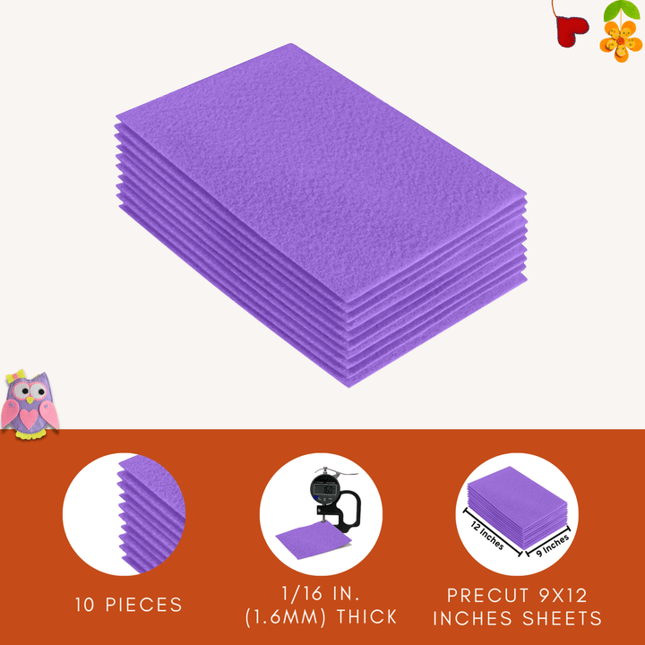 Acrylic Felt 9"X12" Sheet Packs | Lavender - FabricLA.com