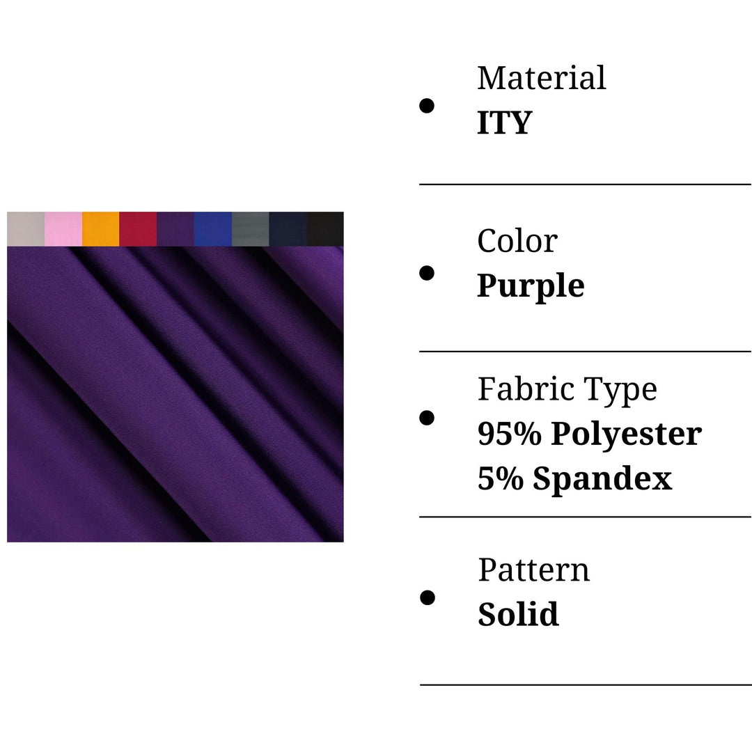 ITY Polyester Spandex Fabric | Purple