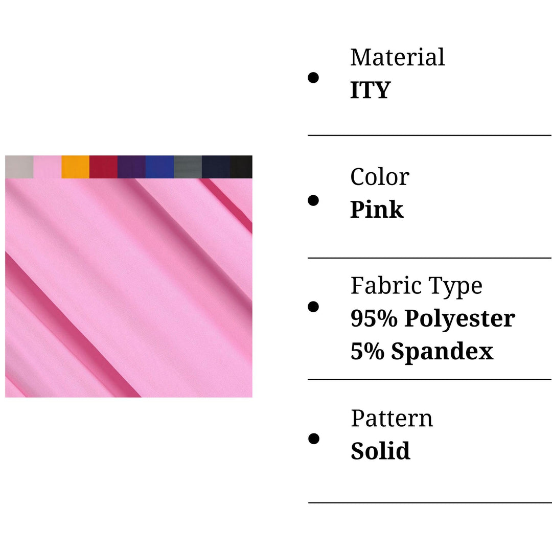 ITY Polyester Spandex Fabric | Pink
