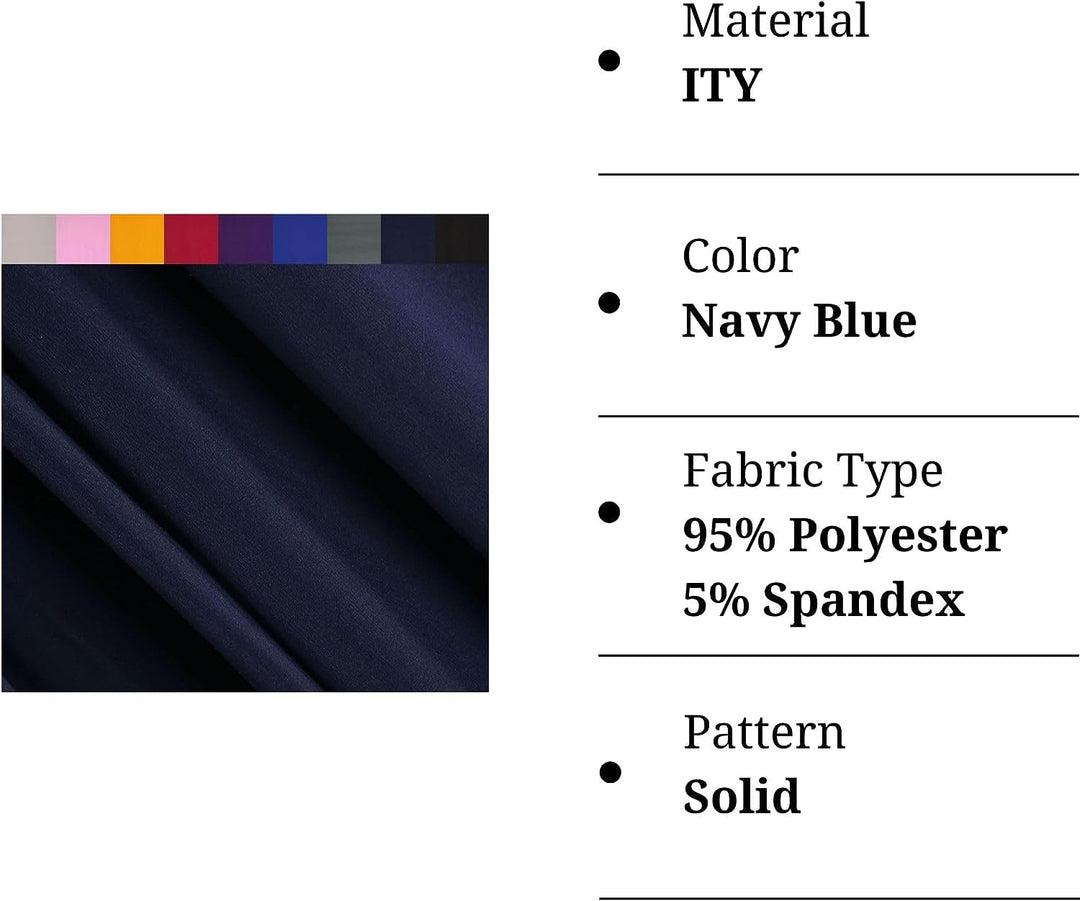 ITY Polyester Spandex Fabric | Navy