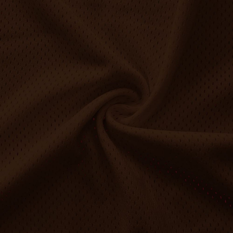 Athletic Pro Mesh Jersey fabric in Choco Brown, sold by the yard