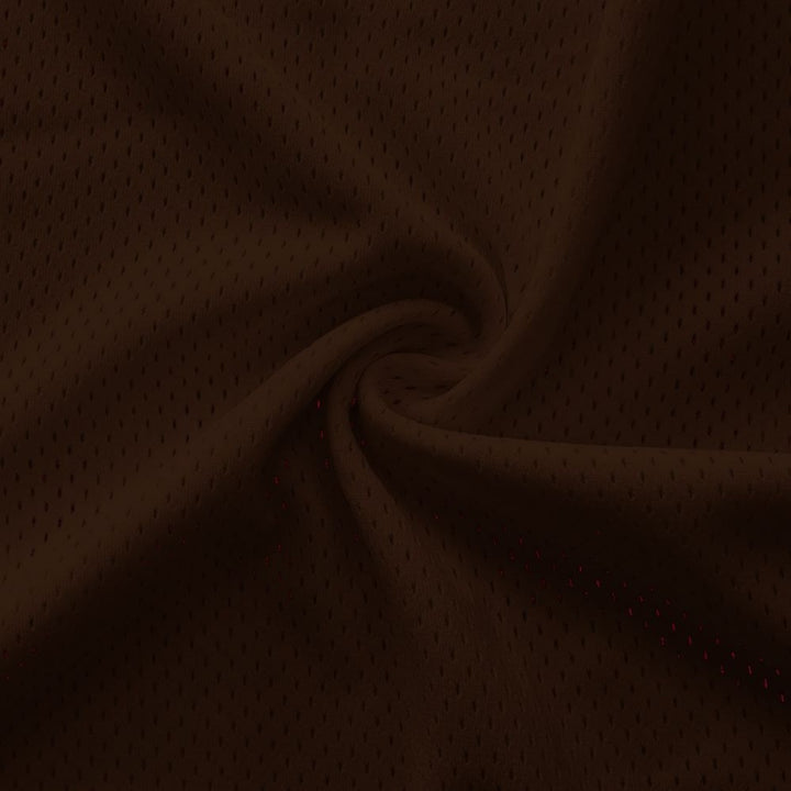 Athletic Pro Mesh Jersey fabric in Choco Brown, sold by the yard