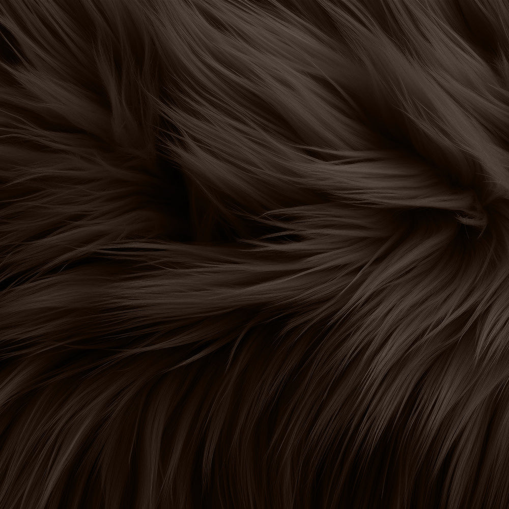 Faux Fur Fabric Squares | Chocolate - FabricLA.com
