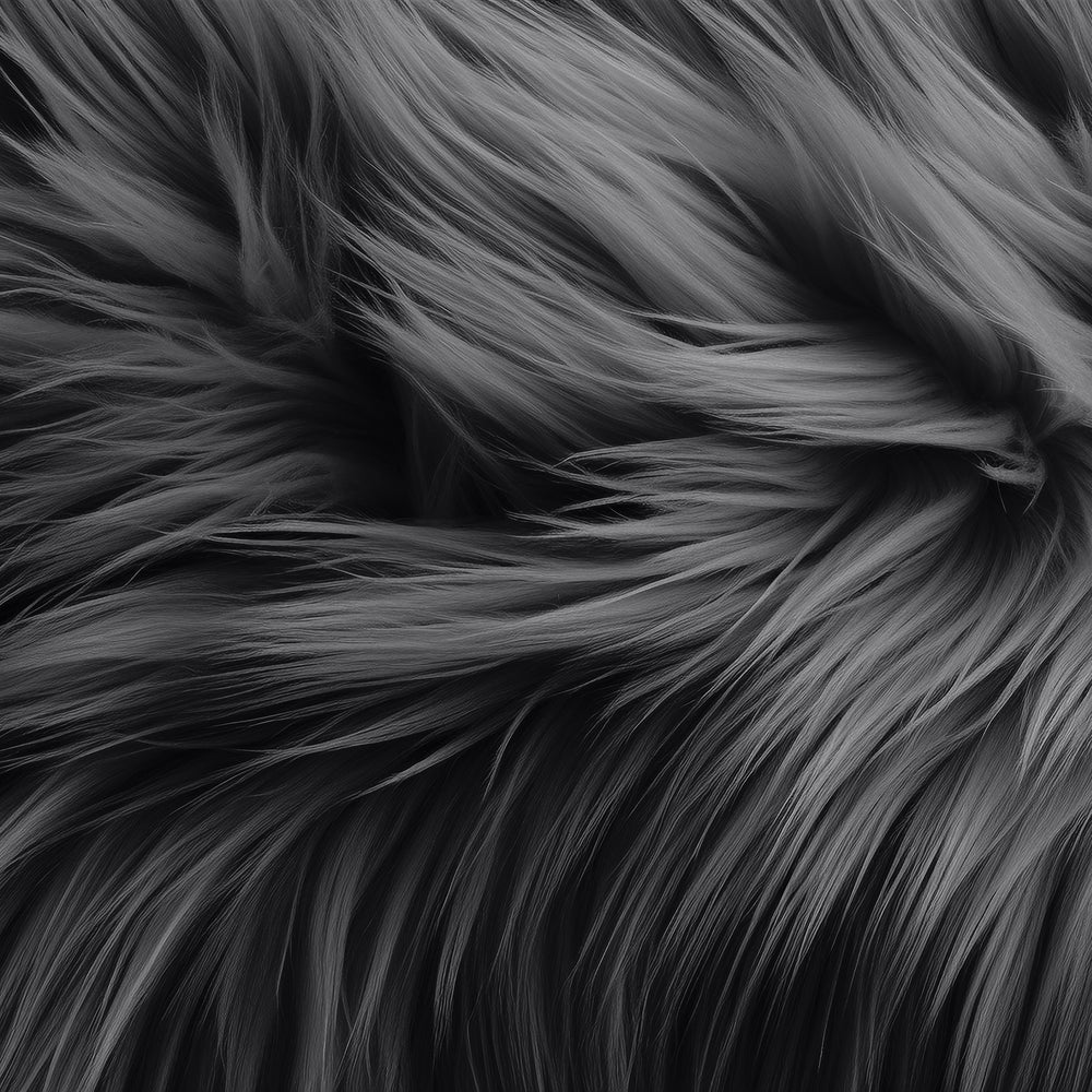 Faux Fur Fabric Squares | Dark Gray - FabricLA.com