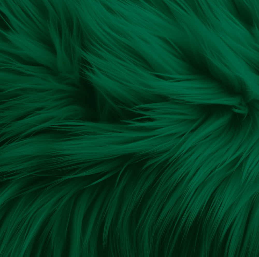 Faux Fur Fabric Squares | Kelly Green - FabricLA.com