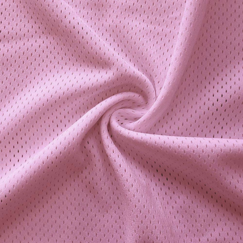 Athletic Pro Mesh Jersey fabric in Baby Pink, sold by the yard