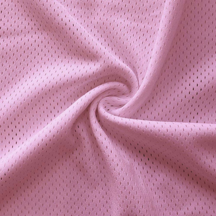 Athletic Pro Mesh Jersey fabric in Baby Pink, sold by the yard