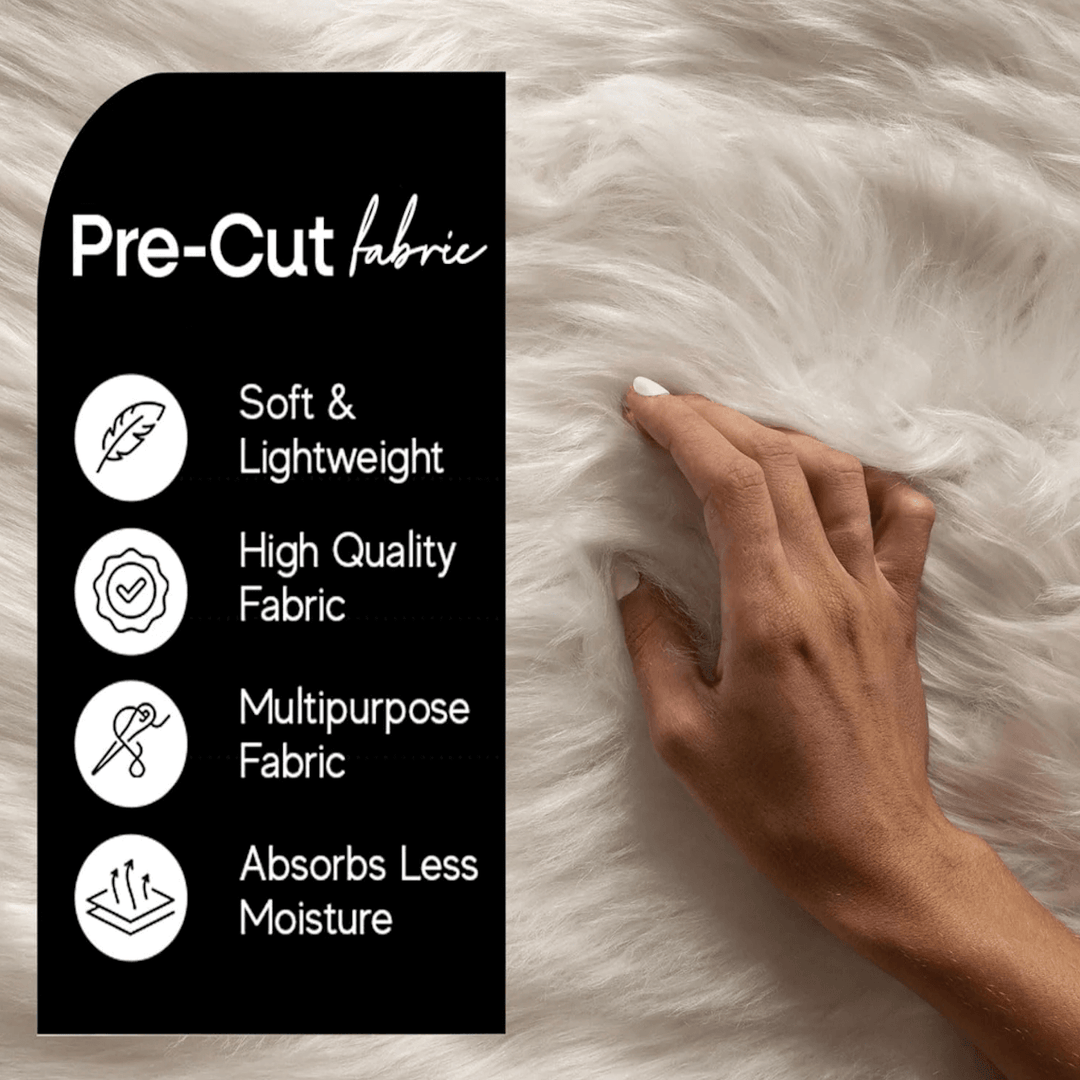 Faux Fur Fabric Trim - Precut 6"x60" Packs | Variety of Bundles for Crafting & DIY Costumes | 60-Inch Long Fur Trim | Craft Supply